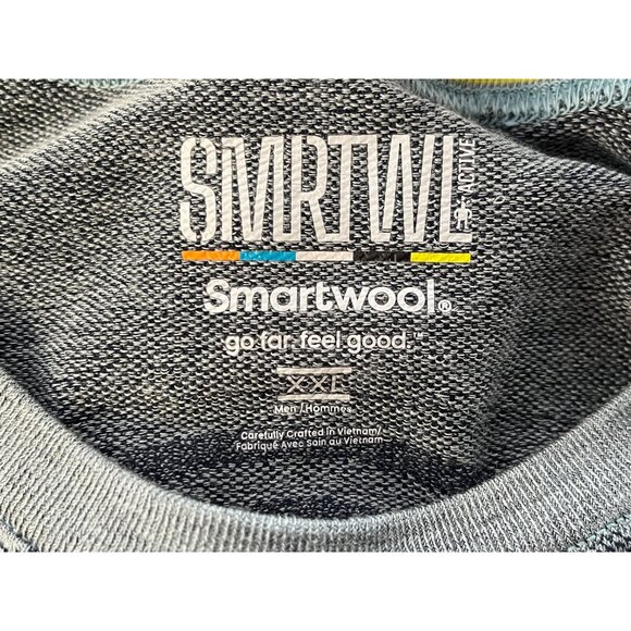 Smartwool Intraknit Men's Crew Neck Merino Wool Blend Sweater Gray Camouflage - Picture 5 of 10